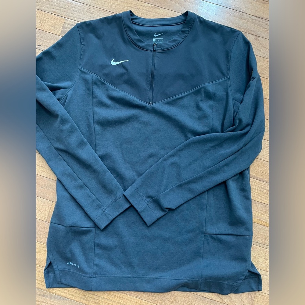 Nike Grey Dri-FIT Long Sleeve Top Quarter Zip